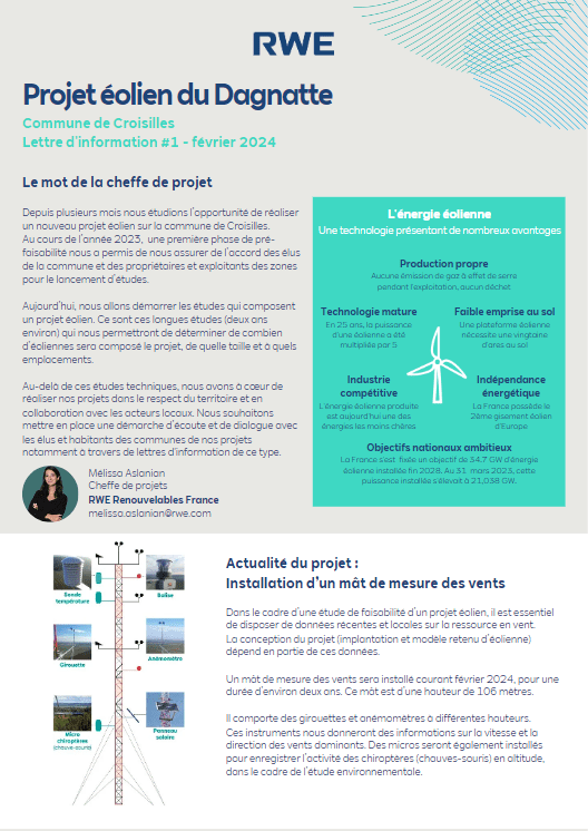 Lettre d'information n°1